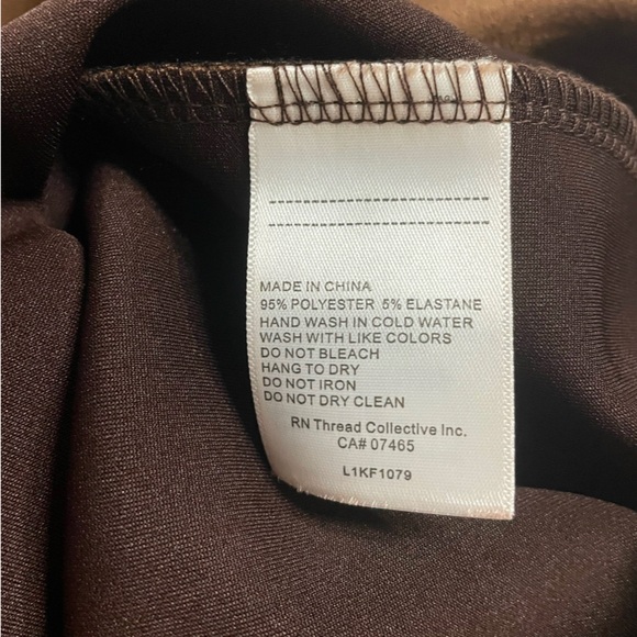 LAUNDRY BY SHELLI SEGAL Pants Faux Suede Leather Pull-On Brown Women’s M - Picture 10 of 10